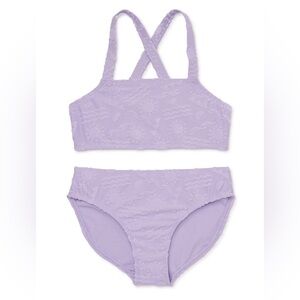 Wonder Nation *NWOT* Girls Terrycloth Cross-Back Bikini Swimsuit with UPF 50